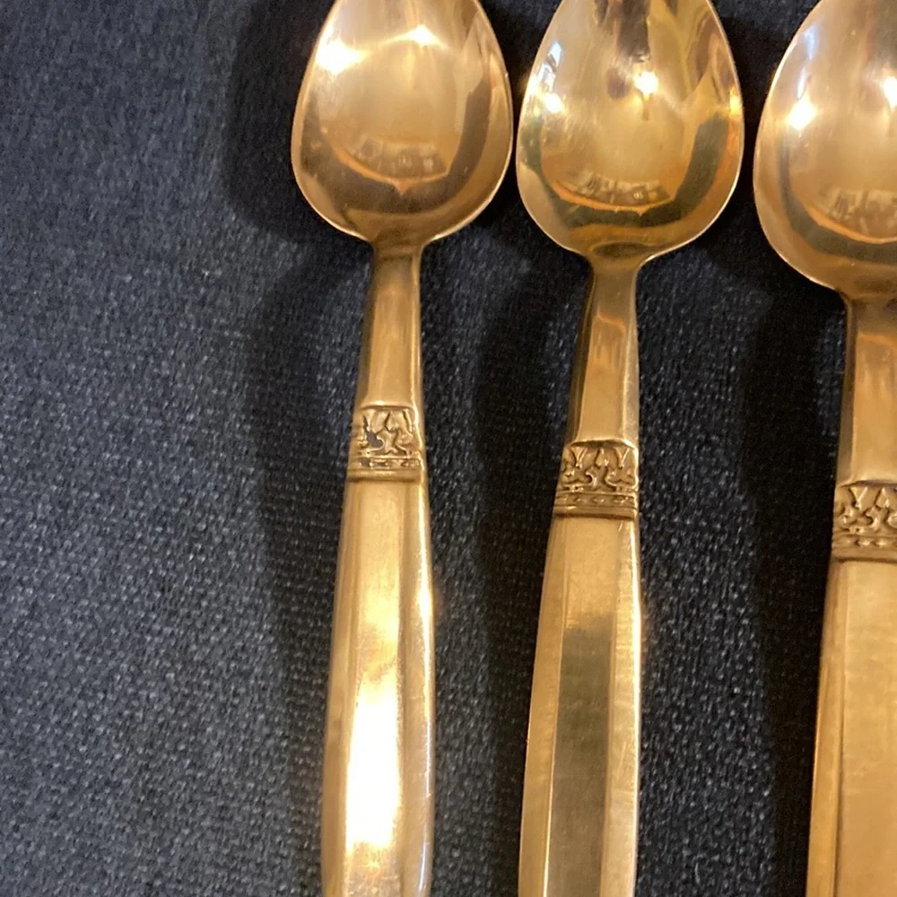 Vintage brass appetizing spoons and forks